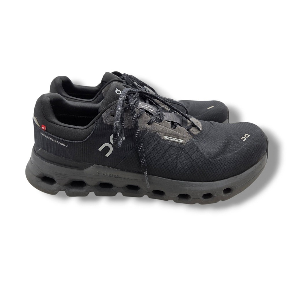 On Cloudrunner 2 Waterproof Shoe Mens 12 Magnet Black Running Helion CloudTec